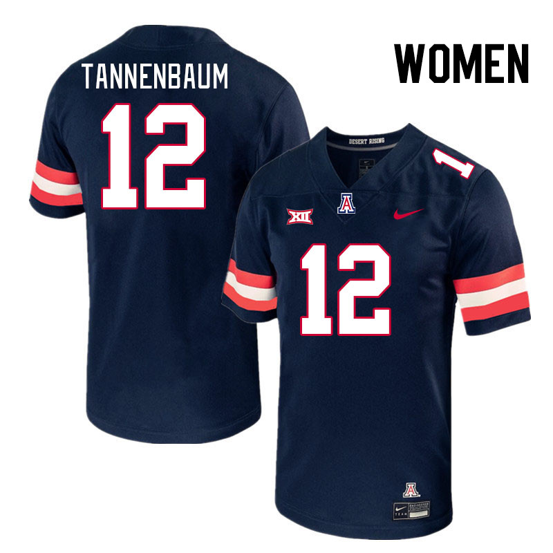 Women #12 Cole Tannenbaum Arizona Wildcats Big 12 Conference College Football Jerseys Stitched-Navy